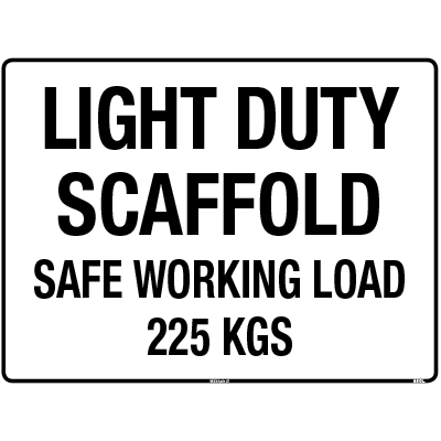 BUILDING SITE SIGN LIGHT DUTY SCAFFOLD