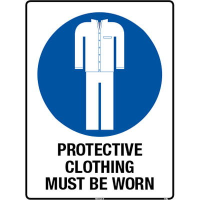 Sign, 180 x 240mm, S/A – Protective Clothing Must Be Worn