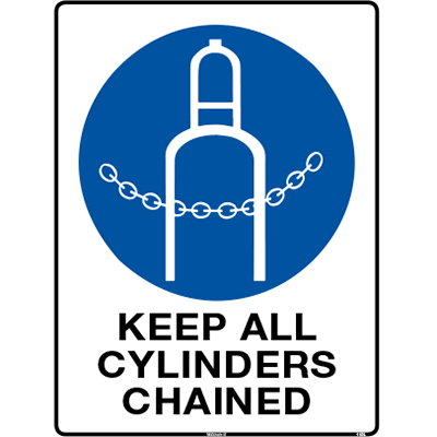 CYLINDERS CHAINED SIGN