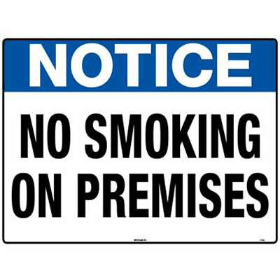 NOTICE SIGN NO SMOKING