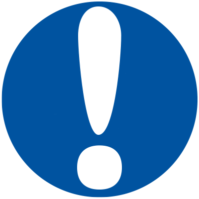Sign, 200mm Disc, S/A – Exclamation Mark