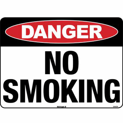 DANGER SIGN NO SMOKING