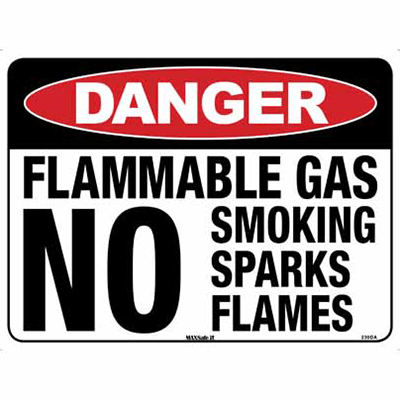 DANGER SIGN FLAMMABLE GAS