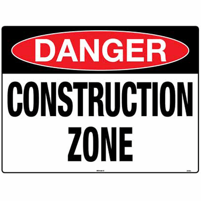 DANGER SIGN CONSTRUCTIVE ZONE