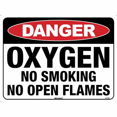 DANGER SIGN OXYGEN