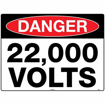 DANGER SIGN 22000V
