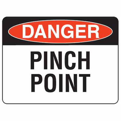 DANGER SIGN PINCH POINT