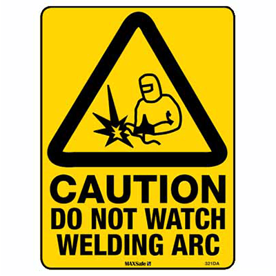 WARNING SIGN WELDING ARC