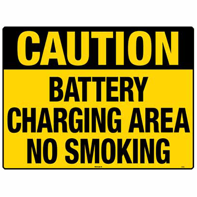 CAUTION SIGN CHARGING AREA