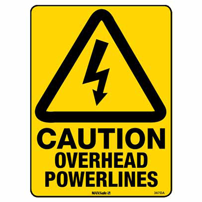 WARNING SIGN OVERHEAD POWERLINE