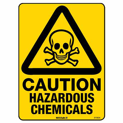 WARNING SIGN HAZARDOUS CHEMICALS