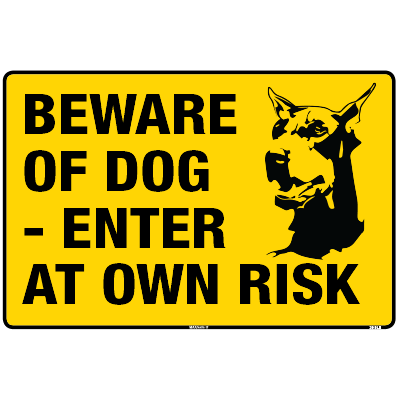 WARNING SIGN BEWARE OF DOG