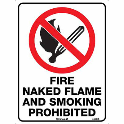 PROHIBITION SIGN FIRE PROHIBITED