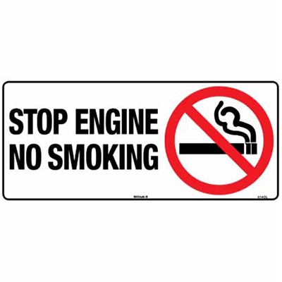 PROHIBITION SIGN STOP ENGINE