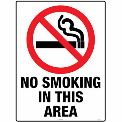PROHIBITION SIGN NO SMOKING AREA