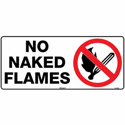PROHIBITION SIGN NO NAKED FLAMES