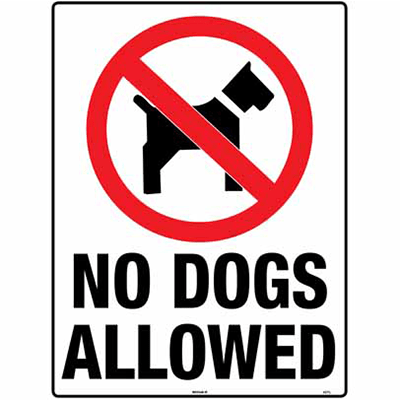 PROHIBITION SIGN NO DOGS