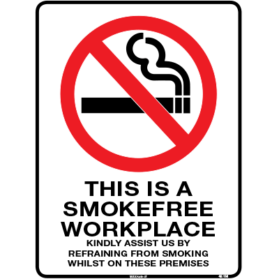 PROHIBITION SIGN SMOKEFREE WORKPLACE