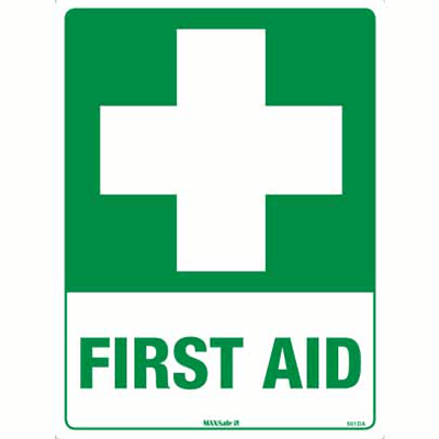 Sign, 600 x 450mm, Metal – First Aid c/w Overlaminate