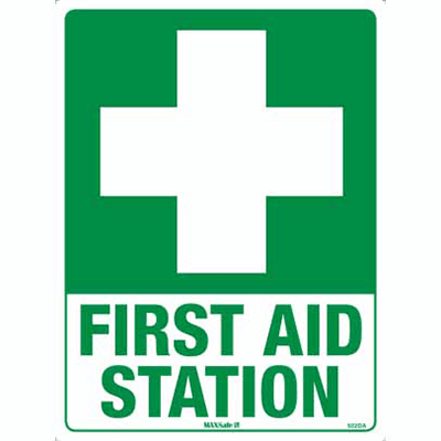 FIRST AID STATION SIGN