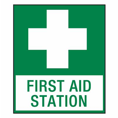 FIRST AID STATION STICKER