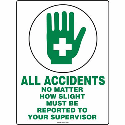 REPORT ACCIDENTS SIGN
