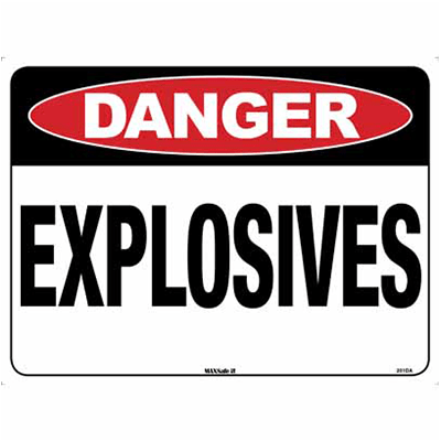 EXPLOSIVES SIGN