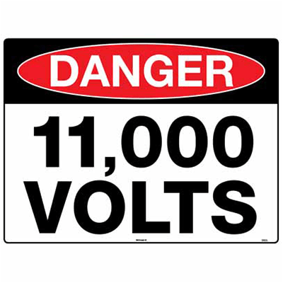 11000 VOLTS SIGN