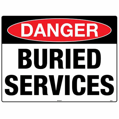 BURIED SERVICES SIGN