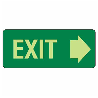 EXIT SIGN EXIT RIGHT
