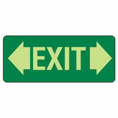 EXIT SIGN TWO ARROWS