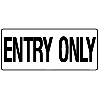 EXIT STICKER ENTRY ONLY