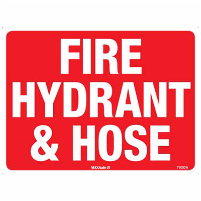 FIRE HYDRANT & HOSE SIGN