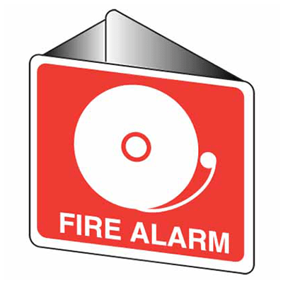 Sign, 225 x 225mm, Poly, Off Wall – Fire Alarm