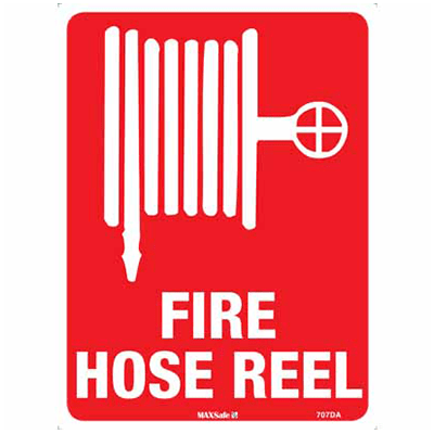 Sign, 600 x 450mm, Metal – Fire Hose Reel (with pictogram) c/w Overlaminate