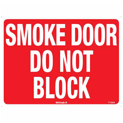 SMOKE DOOR SIGN