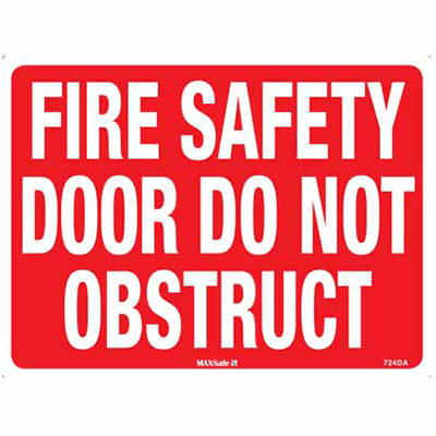 FIRE SAFETY DOOR SIGN