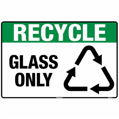 RECYCLE SIGN GLASS ONLY