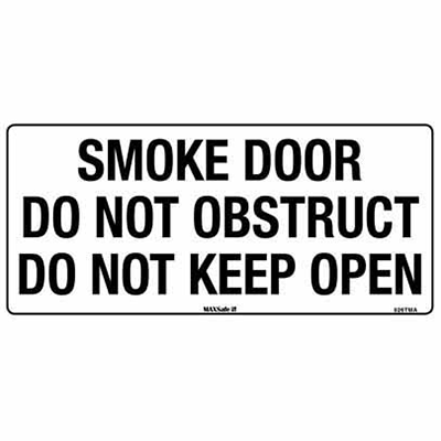 SMOKE DOOR SIGN