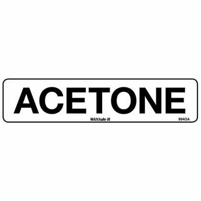 Sign, 200 x 50mm, S/A – Acetone