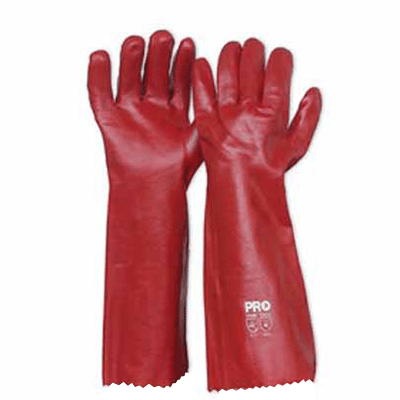 Red PVC Gloves – 45 cm