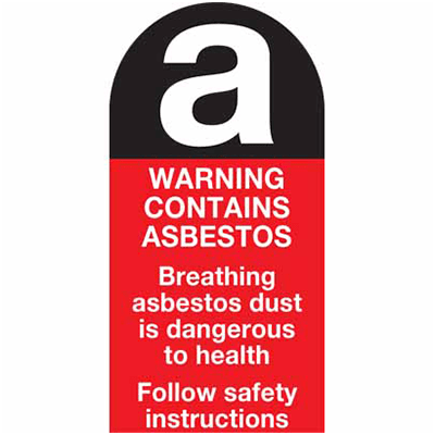 Sign, 90x55mm, S/A, pk of 10 – Warning Contains Asbestos