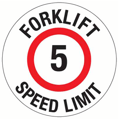 Floor Graphics, 400mm, Anti-Slip Adhesive – Forklift Speed Limit