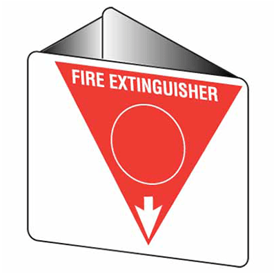 Sign, 225 X 225mm, Poly – Off Wall -Fire Extinguisher Marker – Water (Red)