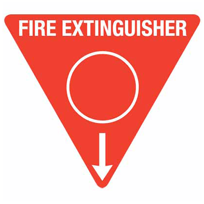 Sign, 350mm, Poly, Triangle – Fire Extinguisher Marker – Water(Red)