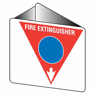 Sign, 225 x 225mm, Poly, Off Wall – Fire Extinguisher Marker – Foam (Blue)