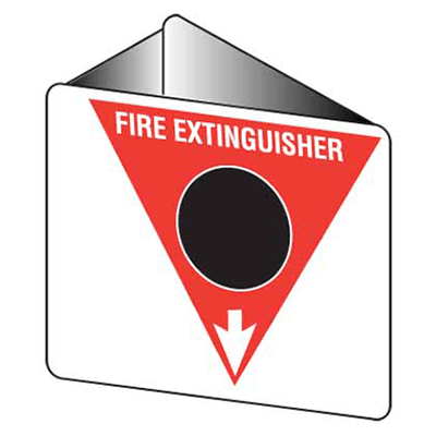 Sign, 225 x 225mm, Poly, Off Wall – Fire Extinguisher Marker -CO2 (Black)