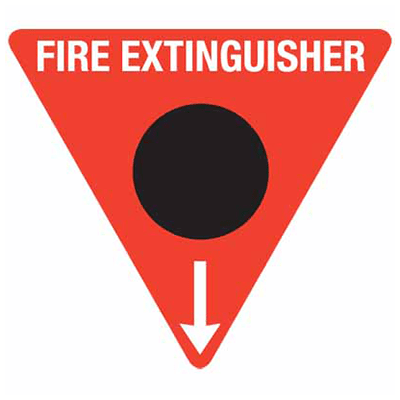 Sign, 350mm, Poly, Triangle – This Extinguisher ,CO2,To Be Used For etc.