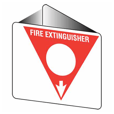 Sign, 225 x 225mm, Poly, Off Wall – Fire Extinguisher Marker – Powder ABE(White)