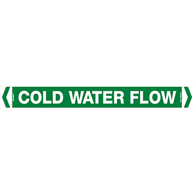 PIPE MARKER COLD WATER FLOW